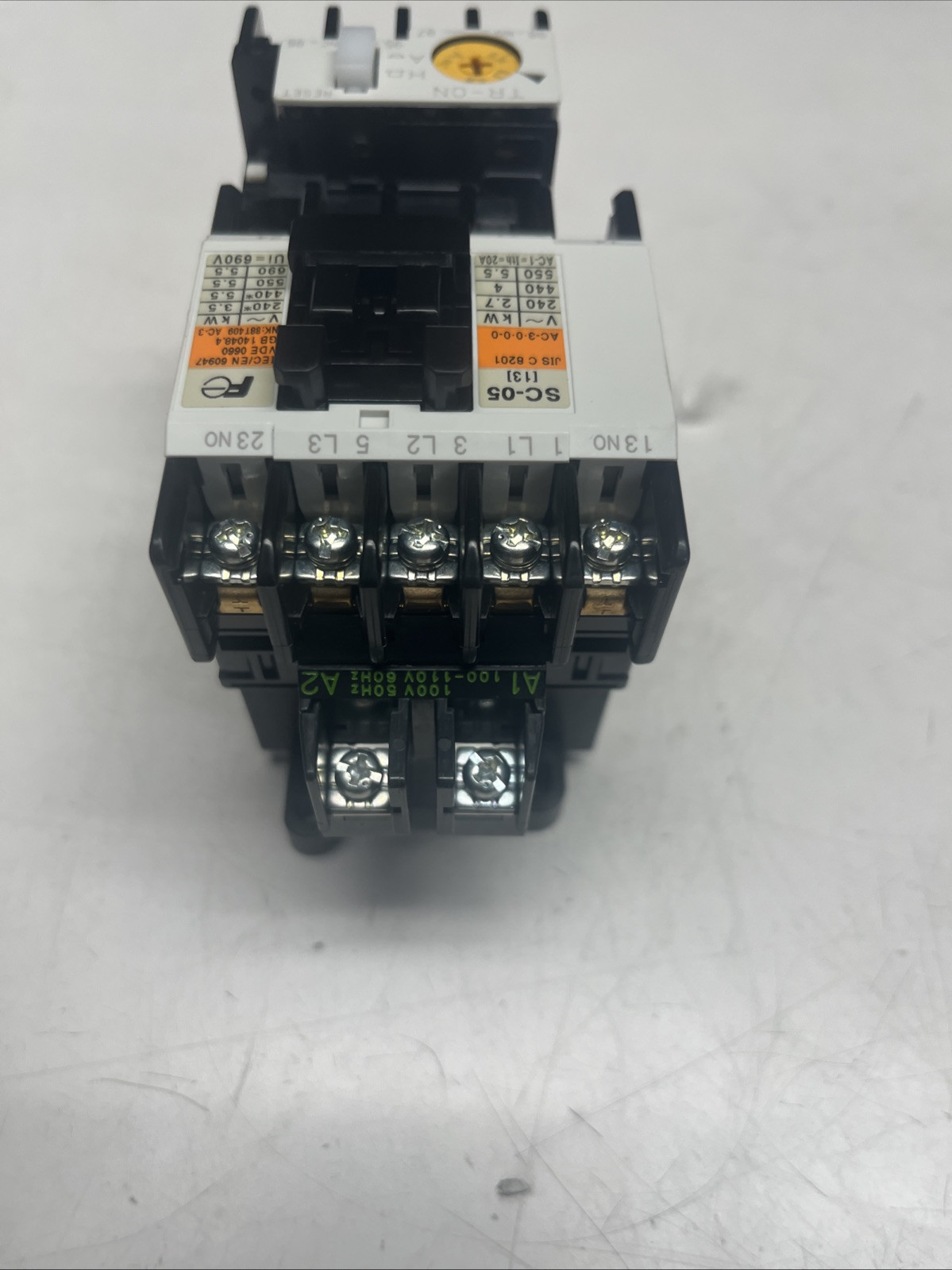 Fuji Electric Contactor 20A SC-05 [13] 3PH 100-110V 50/60Hz SC-05 w/TR-0N/3