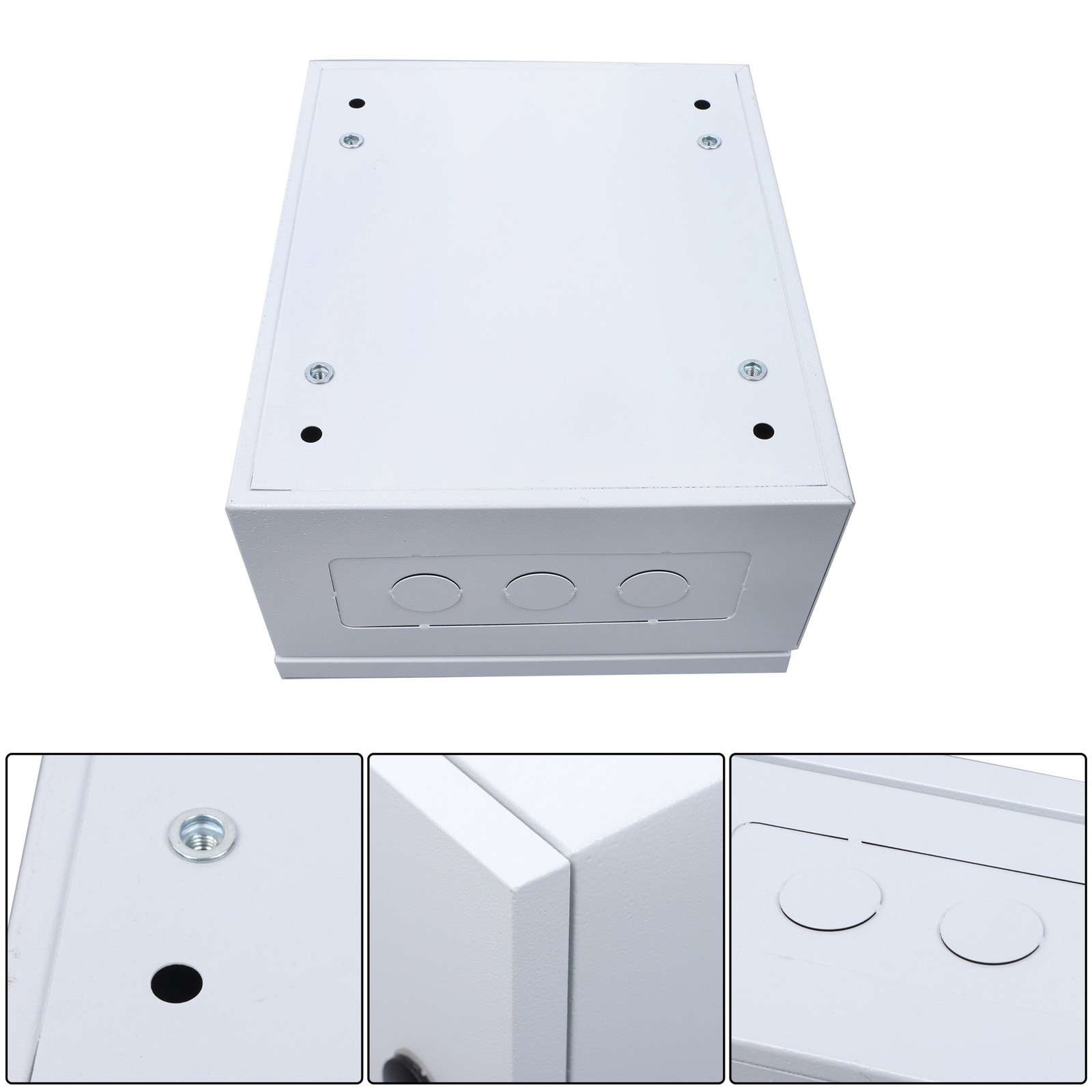 NEMA 4X Steel Electrical Box, IP66 Waterproof Lockable w/Mounting Plate12x10x6″