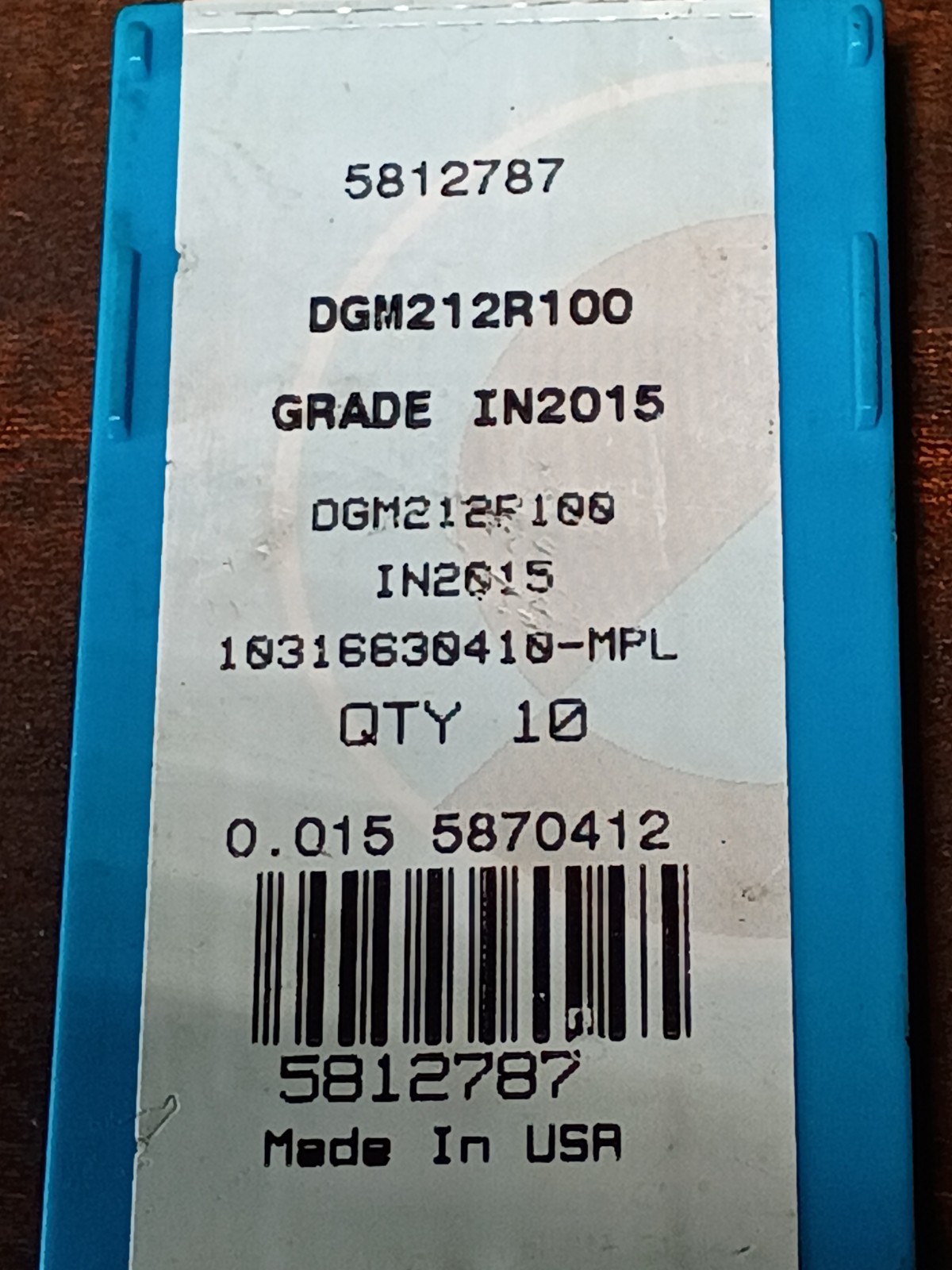 Ingersoll 3/4″ Indexable End Mill 90° 1″ SHK New DGM212R100 IN2015 Inserts