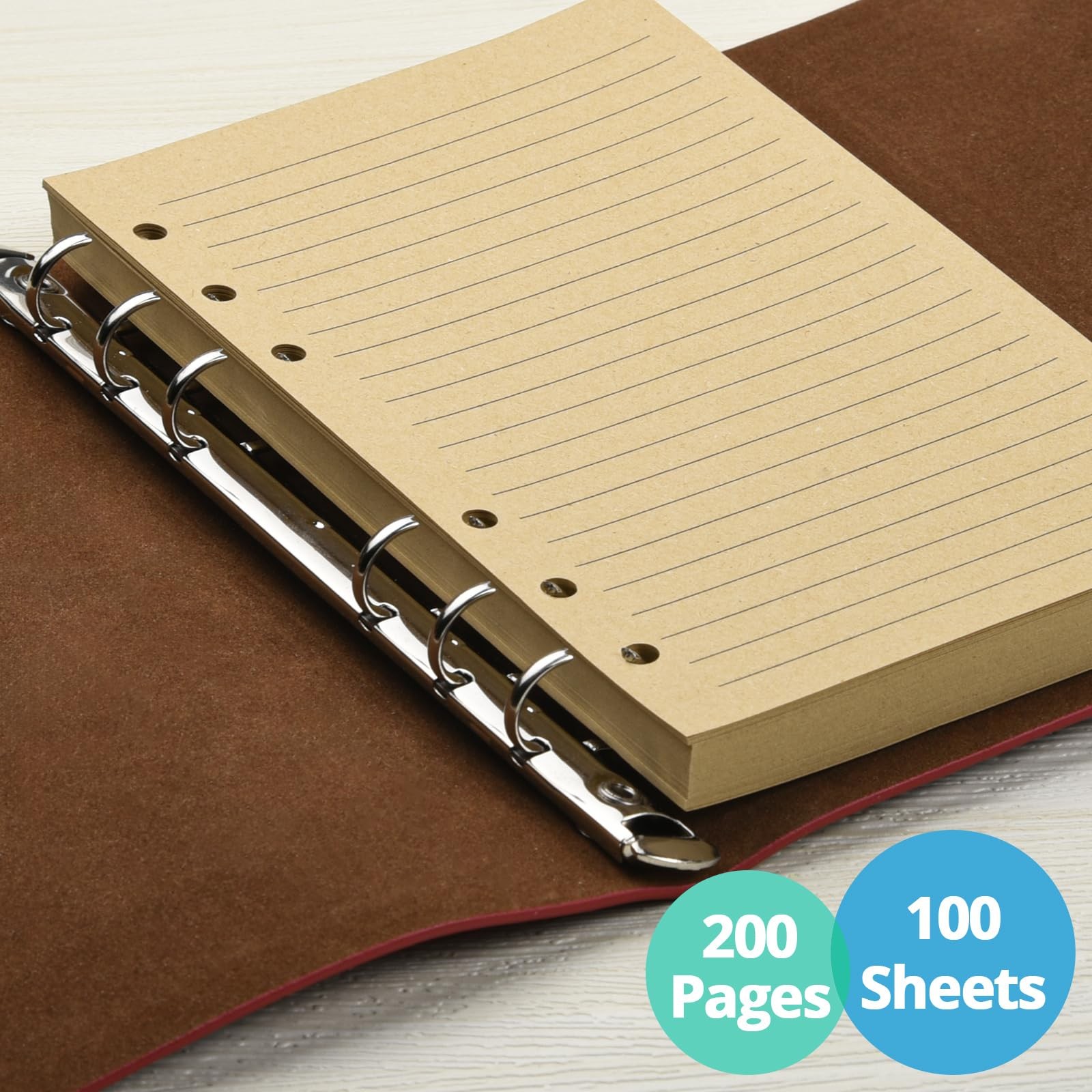 Refills Lined Paper, MALEDEN Refillable A6 Paper for 5×7 Journal Notebook Ins…