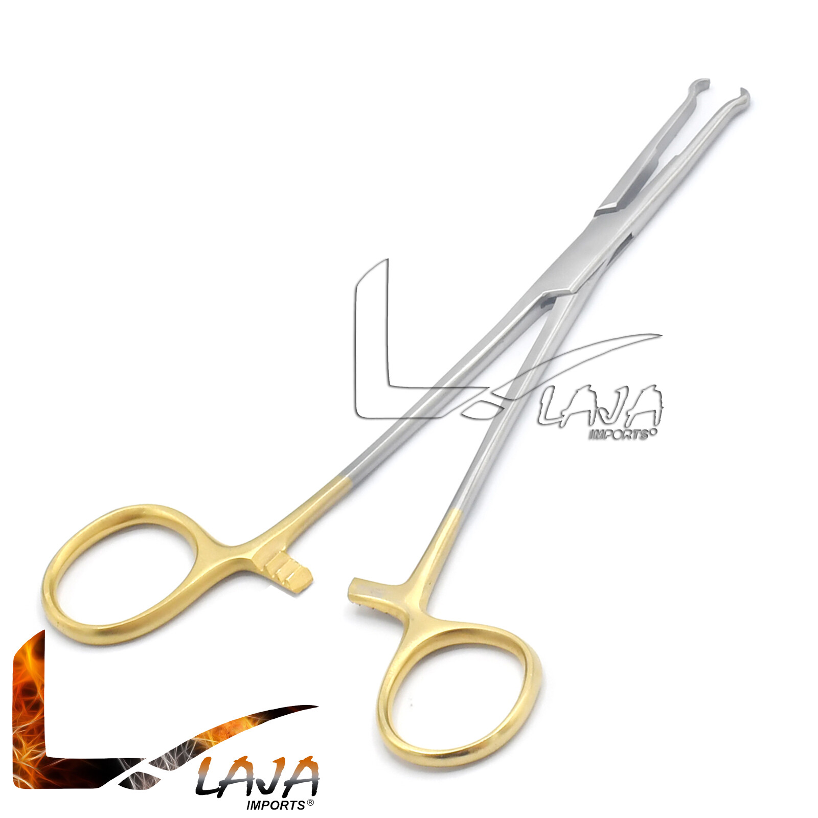 Vasectomy Fixation Clamp, Ring Forceps 5.5» Gold Handle Surgical Instruments