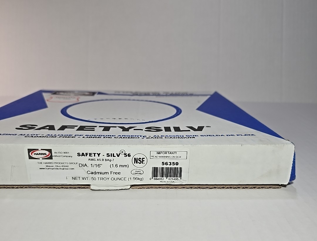 2 Troy oz (approx 12 ft) Harris Safety-Silv 56 Silver Brazing Alloy Cadmium Free