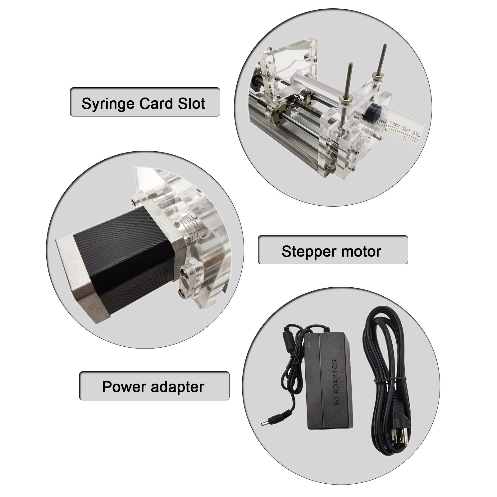 100-240V Microinjection Pump 1.9in Syringe 150mm/min RS485 Lab Apparatus