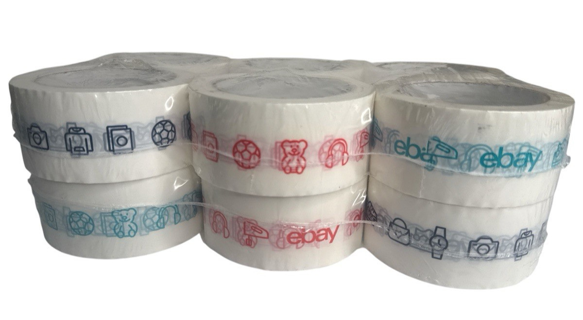 Original eBay Holiday Icon Edition Packaging Shipping Tape 2″ x 75 Yd 12 Rolls