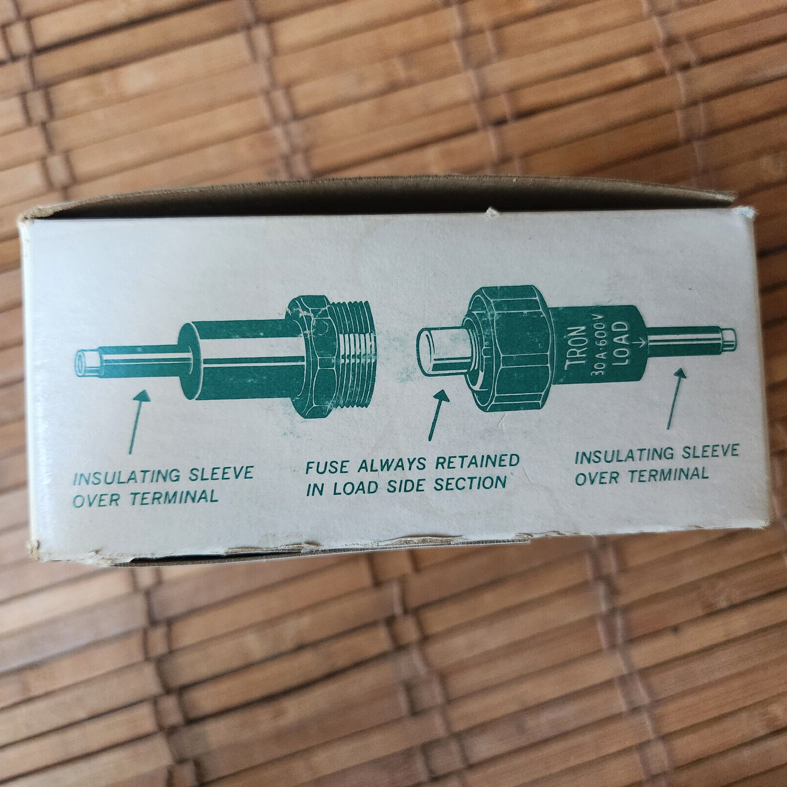 BUSSMAN TRON In-the-Line WATERPROOF FUSEHOLDER 30 AMP 600 VOLTS HEB-BB