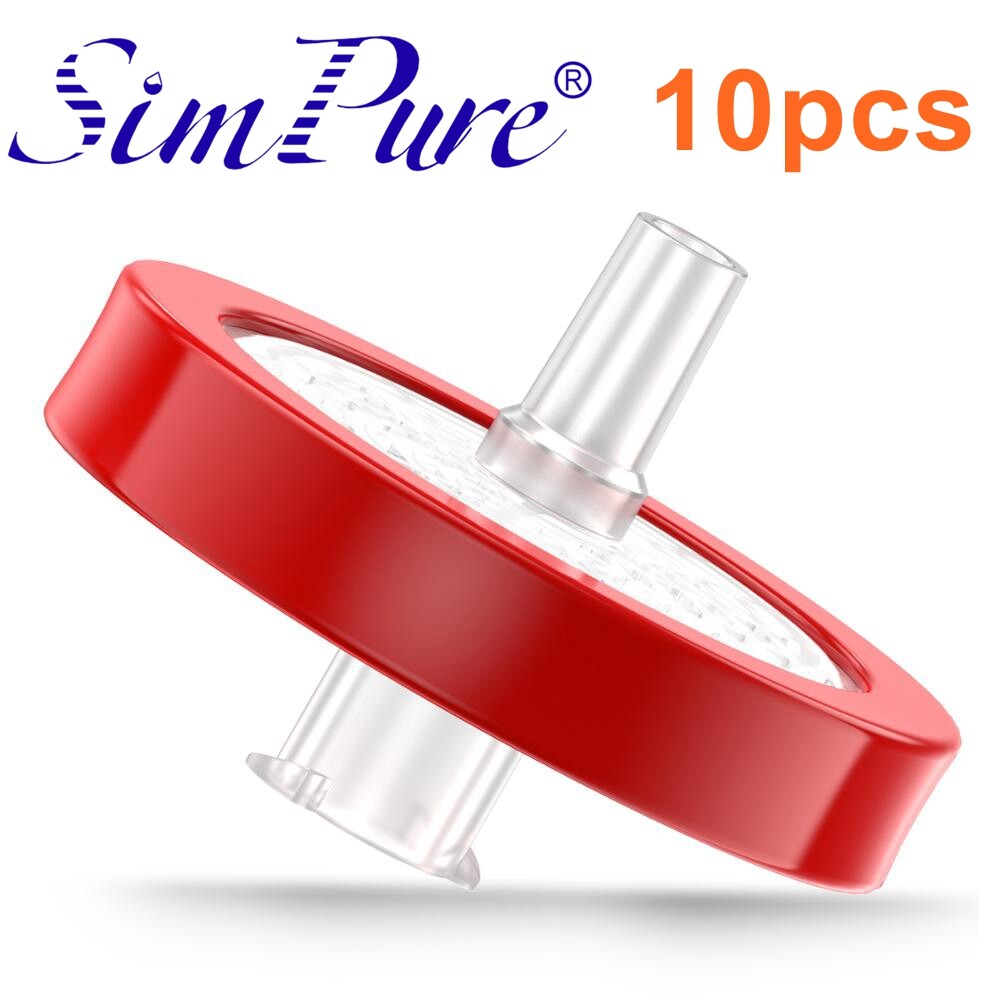 30/50/100x PTFE Syringe Filter 0.45μm Pore Size 25mm Fiber Prefilter Hydrophobic