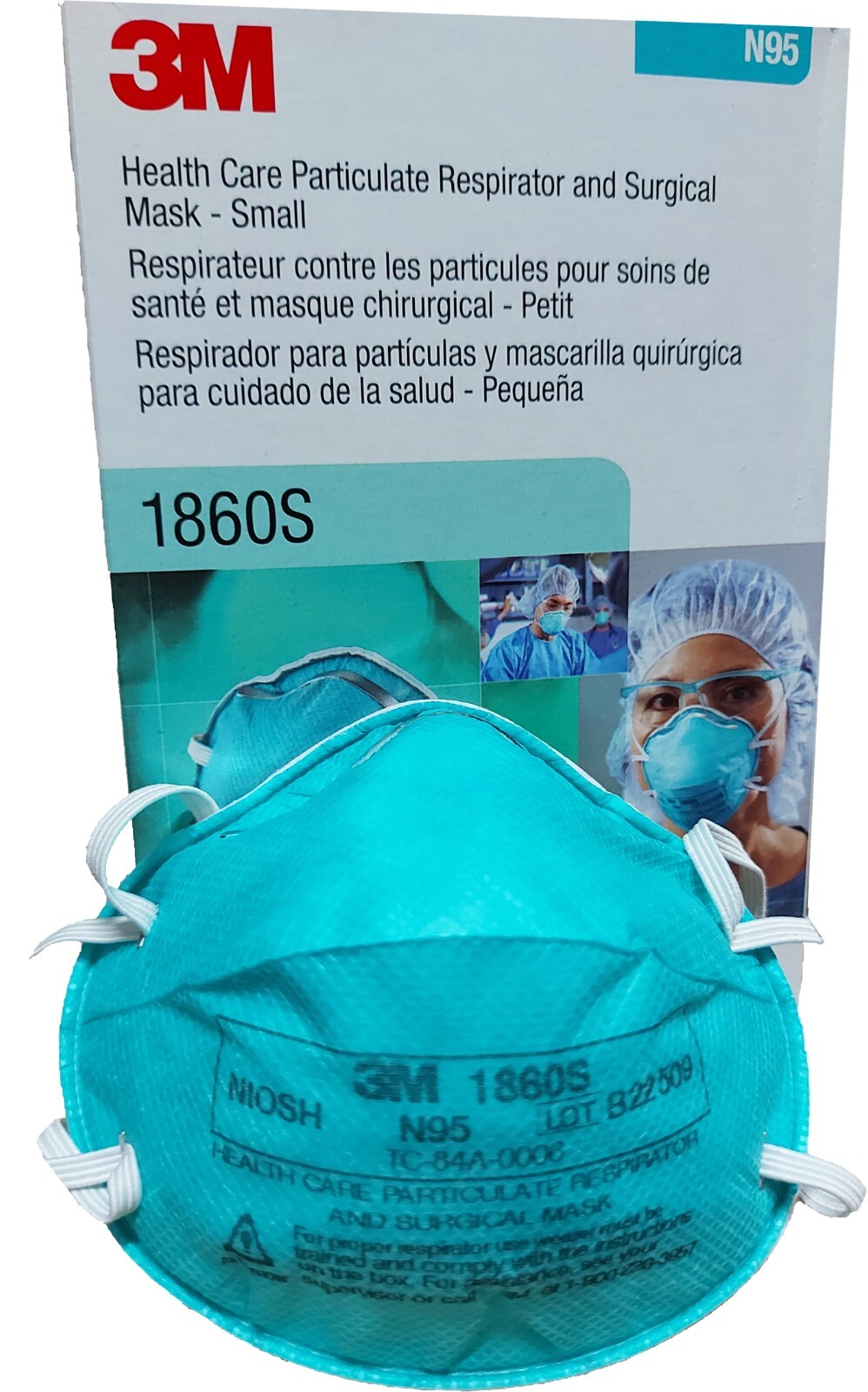 3M™ NIOSH Respirator & Surgical Mask Exp2027, 20/Bx (Child) 1860s N95 Authentic
