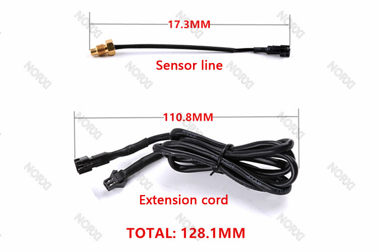 Water Temp Gauge Digital Display Temperature 0~120℃ Car Motorcycle Meter Sensor