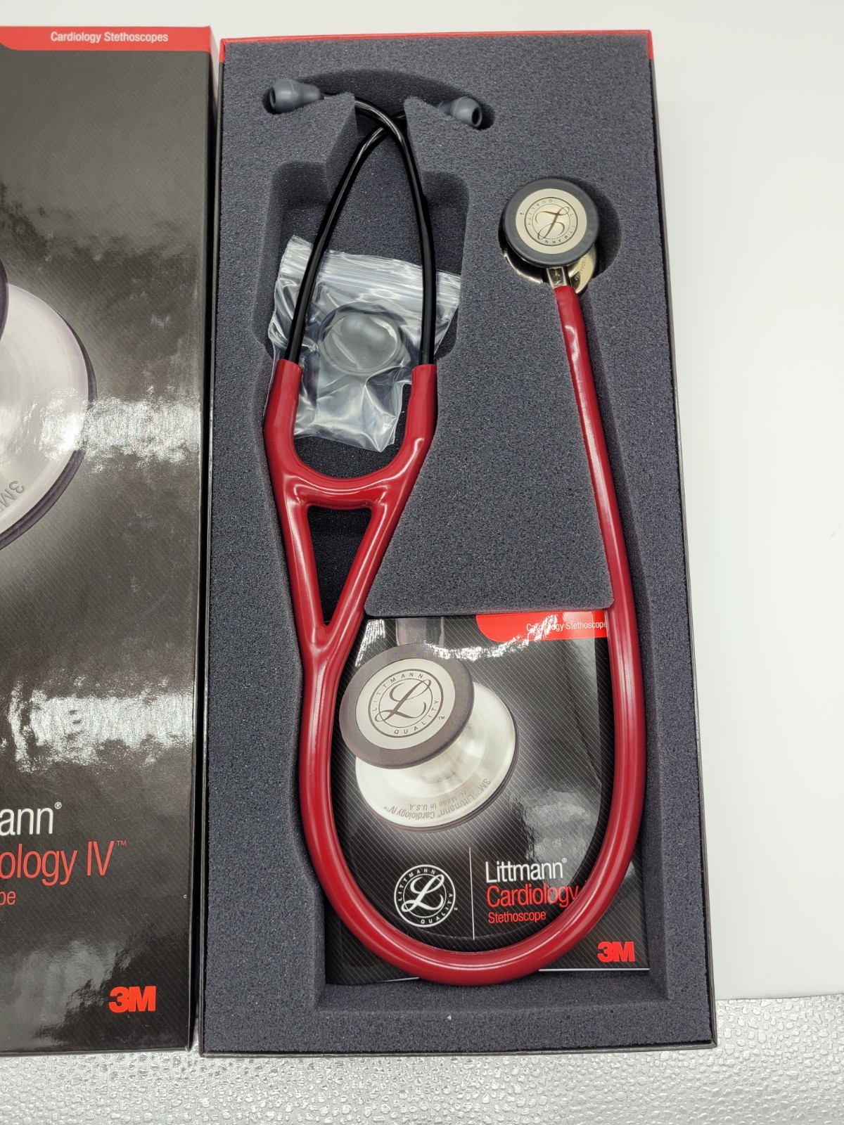 3M™ Littmann® Cardiology IV Stethoscope Burgundy Tube – Champagne 6176 27in NEW