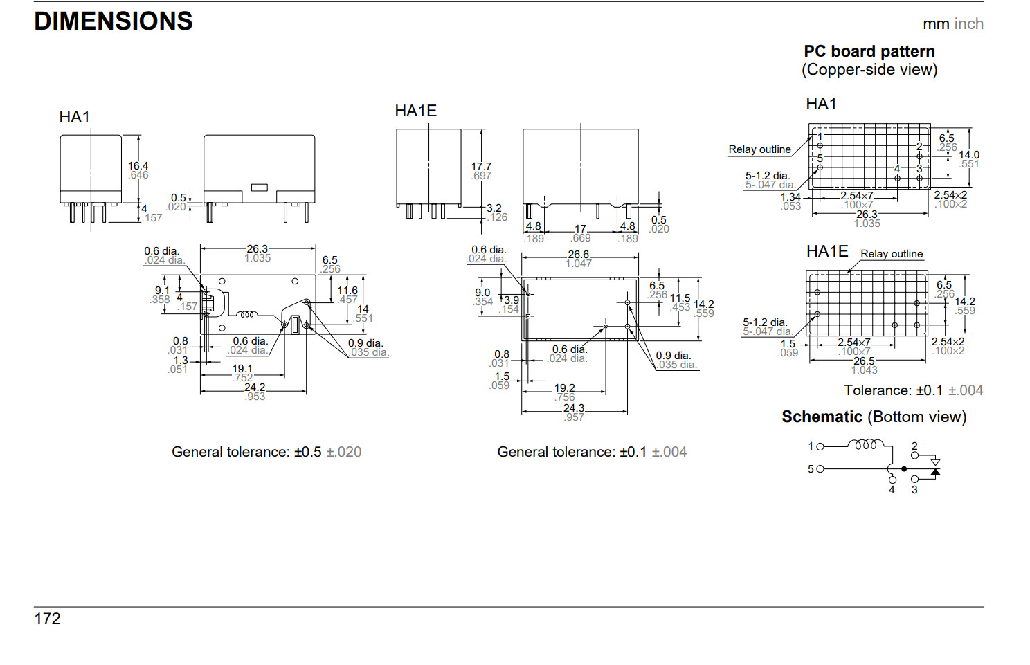 HA1-DC9V AW221598 AROMAT PCB Power Relay 9VDC SPDT 3A 30VDC/250VAC 5-Pin
