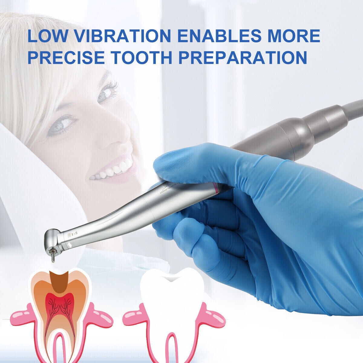Brushless Dental LED Electric Micro Motor Fit NSK KaV 1:1/1:5 /16:1 Handpiece