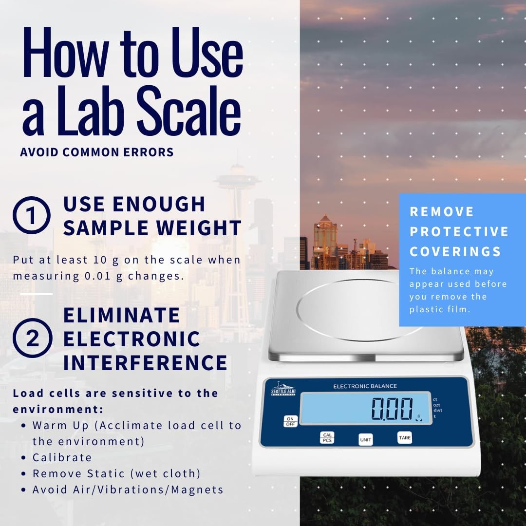 High-Accuracy 2000g x 0.01g Digital Scale for Lab, Business, Jewelry