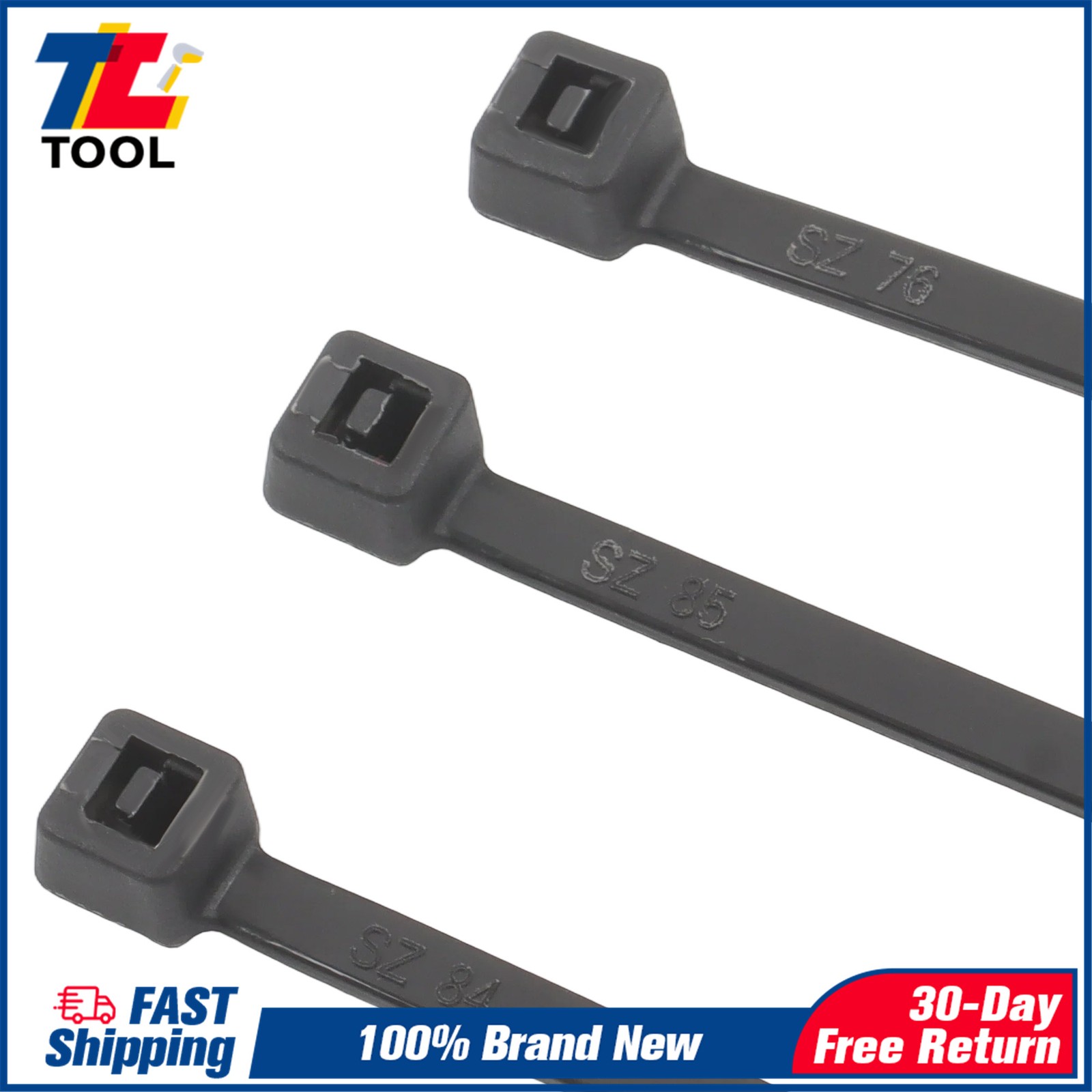 8in 1000pcs Uv Rated Zip Ties 40lb Self-Locking Plastic Cable Ties Width 0.14in