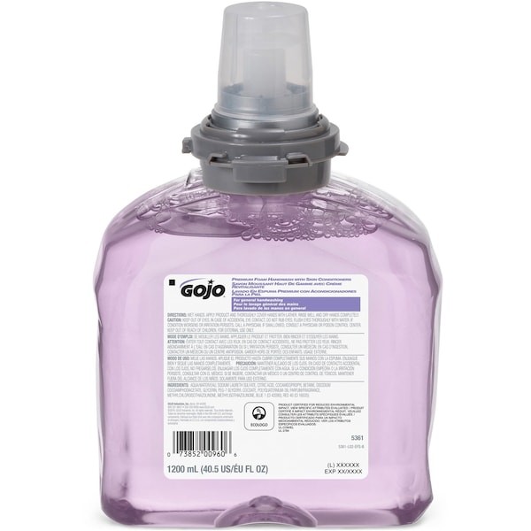 Gojo 5361-02 Hand Soap Refill, Tfx, 1, 200 Ml, Foam, Cranberry,