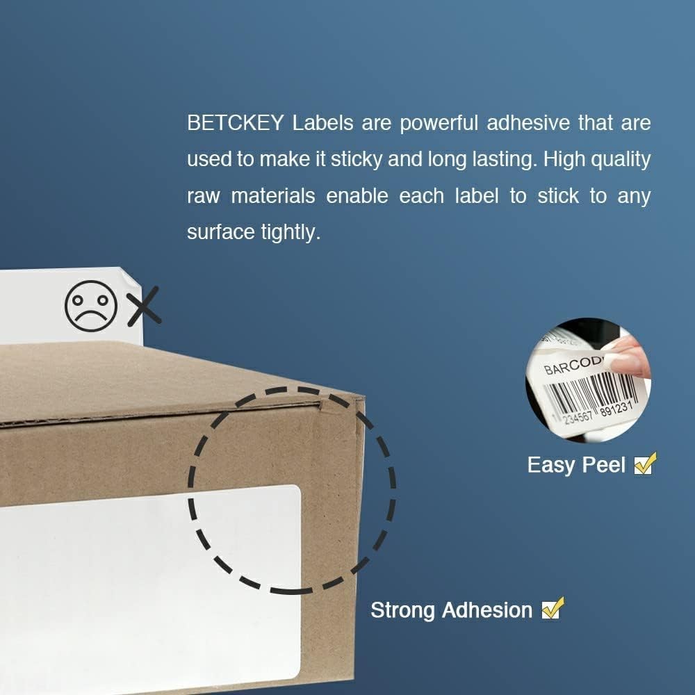 BETCKEY – Compatible Square 0.9 in x in, 10-rolls Full Set(10000 Labels)