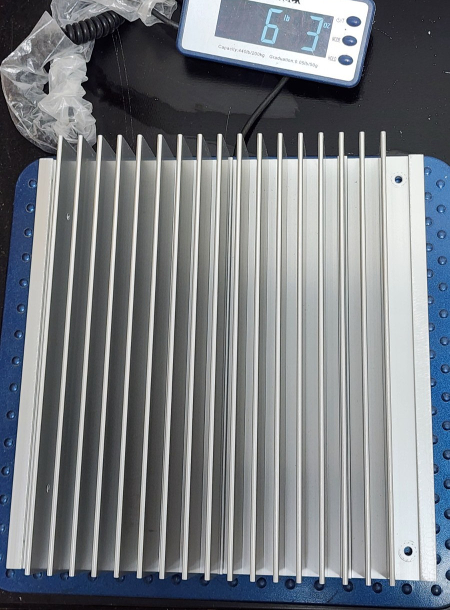 Large Aluminum Heat Sink 10″ x 10″ x 2 1/8″ 6+ LBS