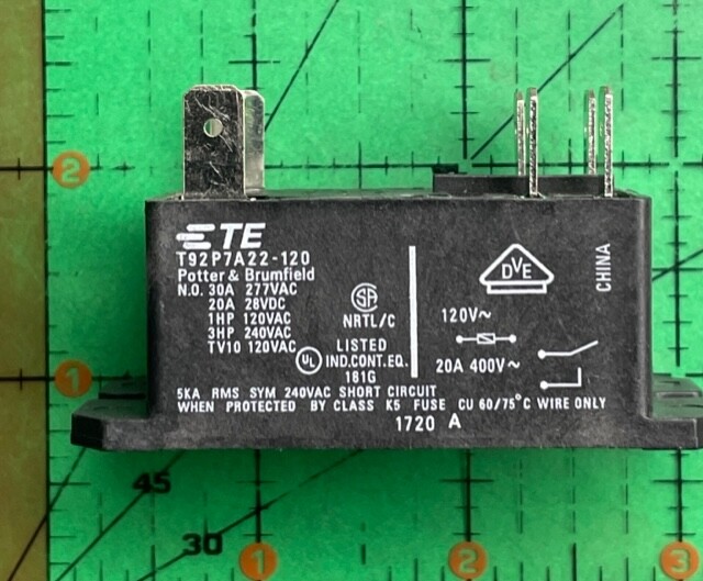 TE/Tyco Power Relay T92P7A22-120 30A DPST 120v New 6 pin 4pcs