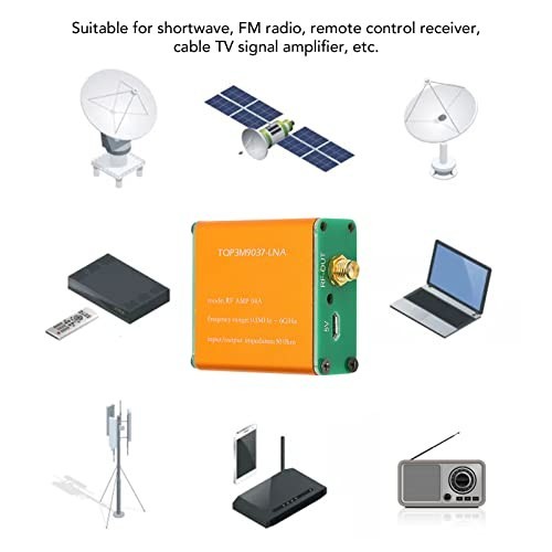 Low Noise RF Power Preamplifier 0.1MHz-6GHz, SMA Female Wideband Module, Battery