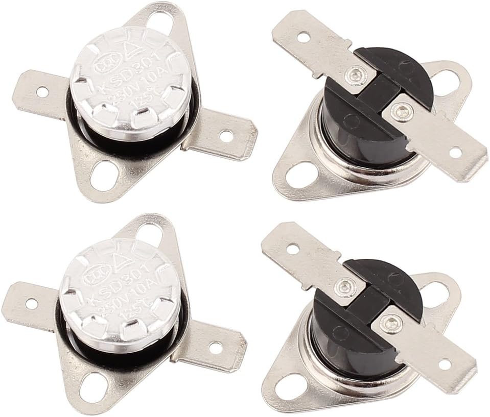 4PCS KSD301 125C 257F NC Thermostat Temperature Thermal Control Switch