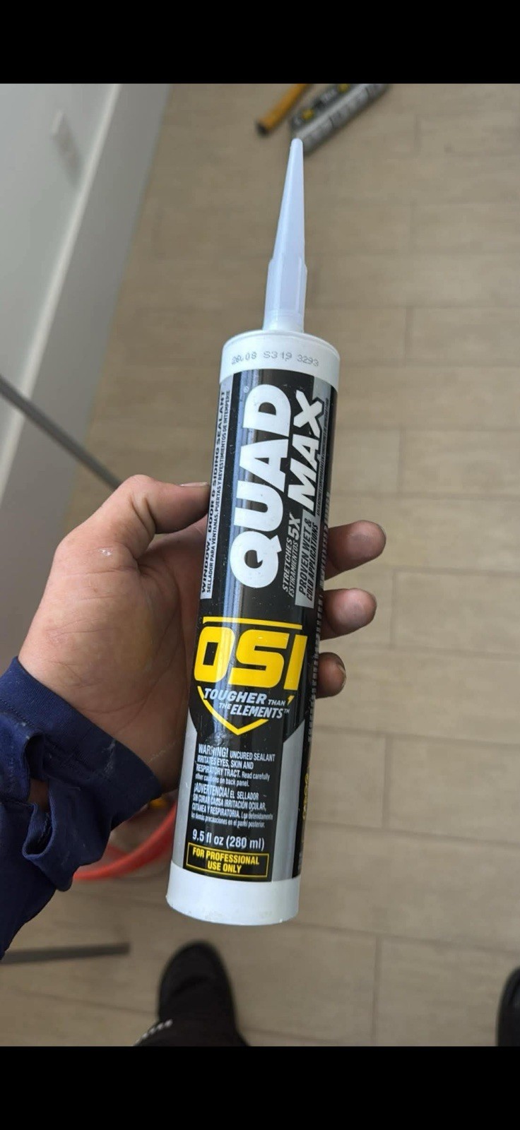 OSI QUAD MAX Window Door & Siding Sealant Caulk White S319 9.5 oz Case of 12