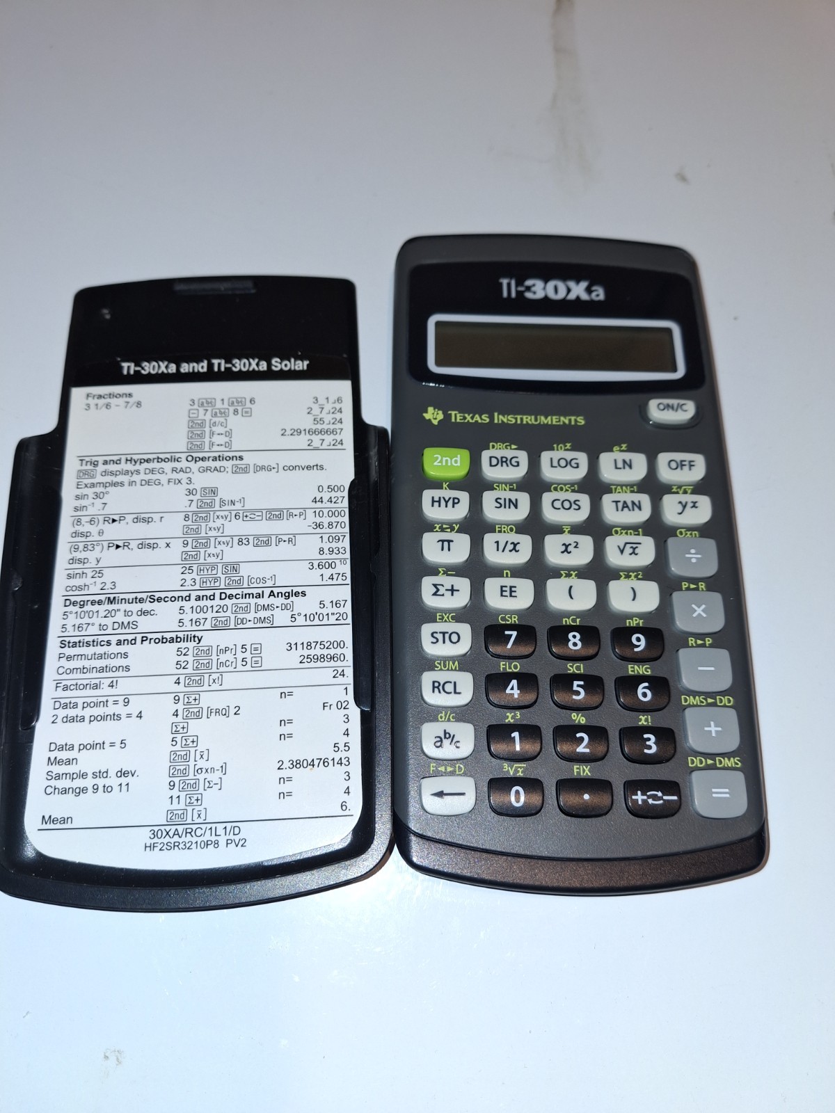 Texas Instruments TI 30XA Scientific Calculator School Business Math Algebra