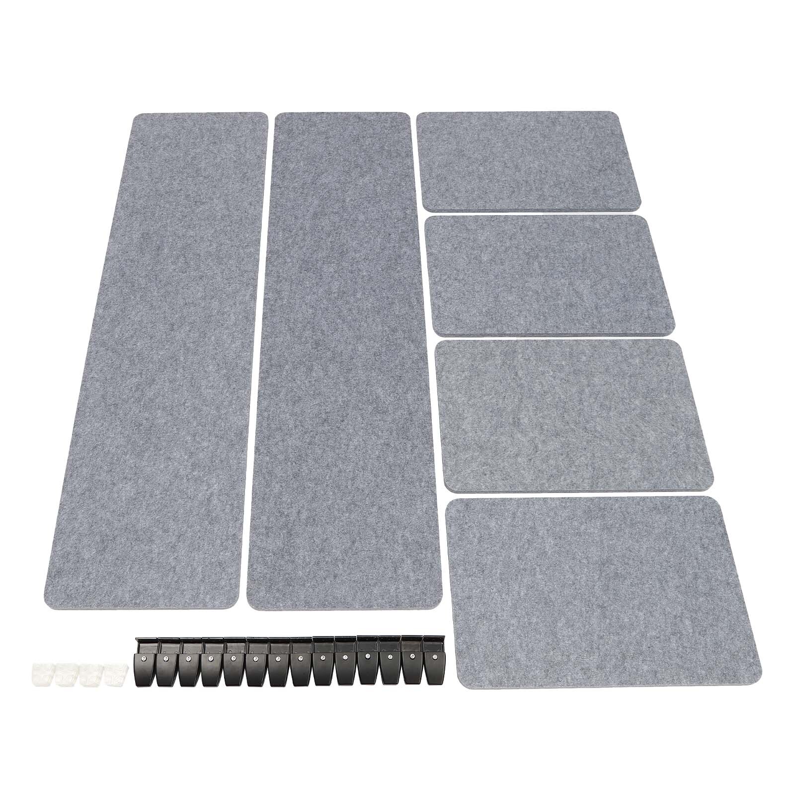 Stand Up Desk Acoustic Desk Divider Mounted Privacy Panel (Gray, 23.6″ x 16″)