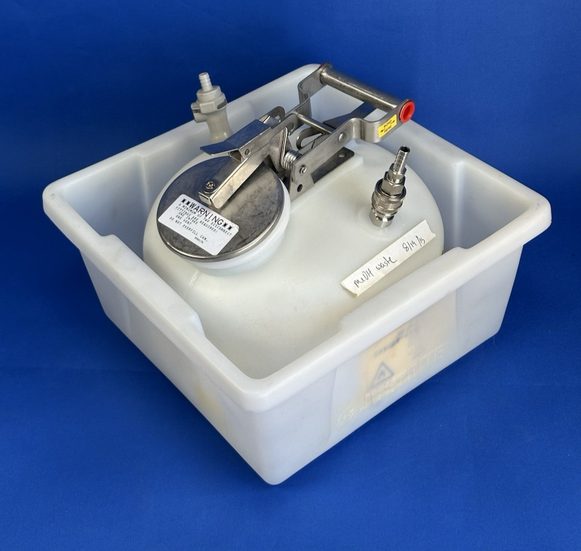 Justrite Safety Disposal Can 2.0Gallons 7.5L P/N: 12752 with Can Spill Tray