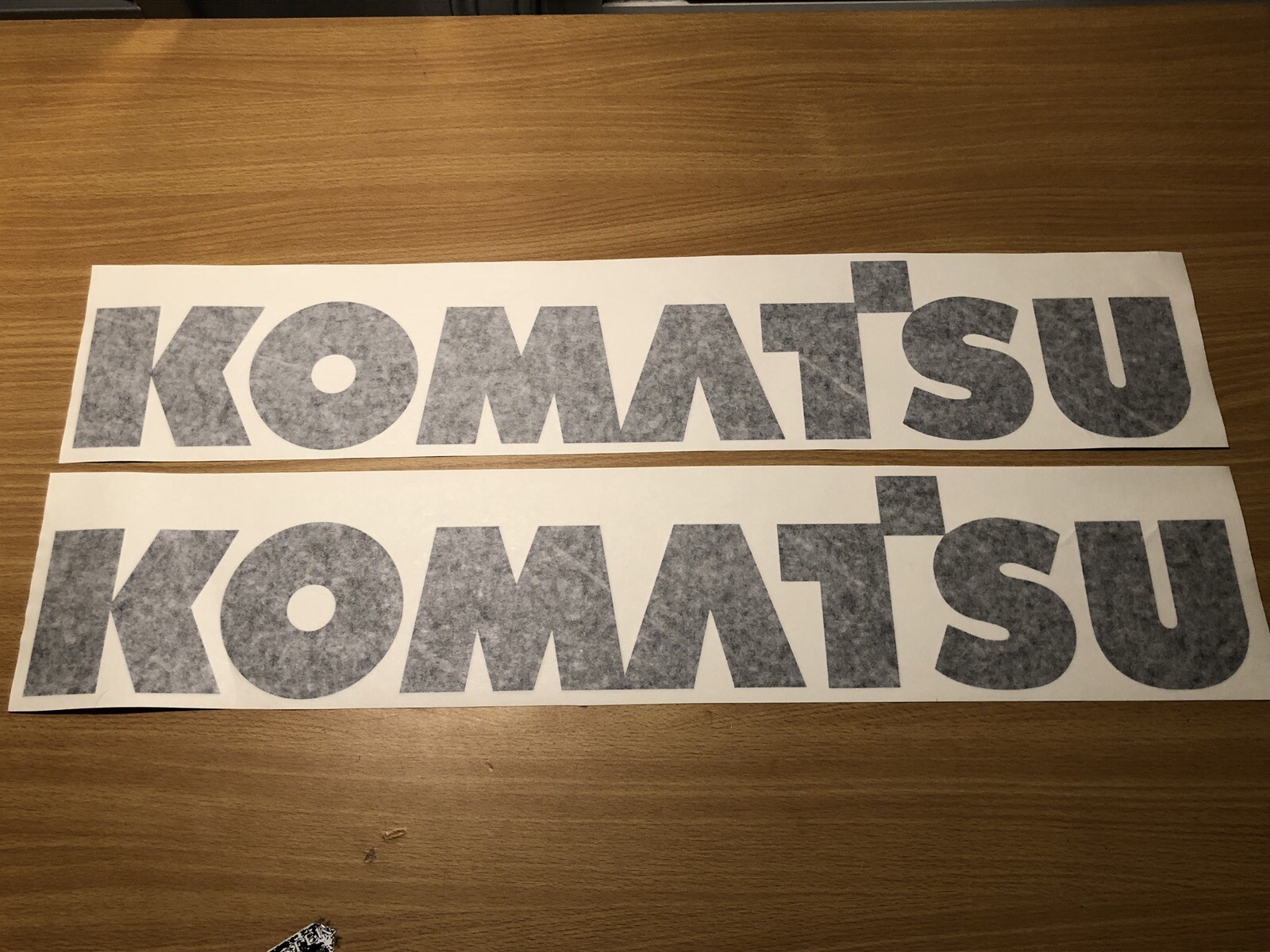 Komatsu 24” Black Vinyl Decal Sticker (Set of 2) Mini Excavator Loader 4×4