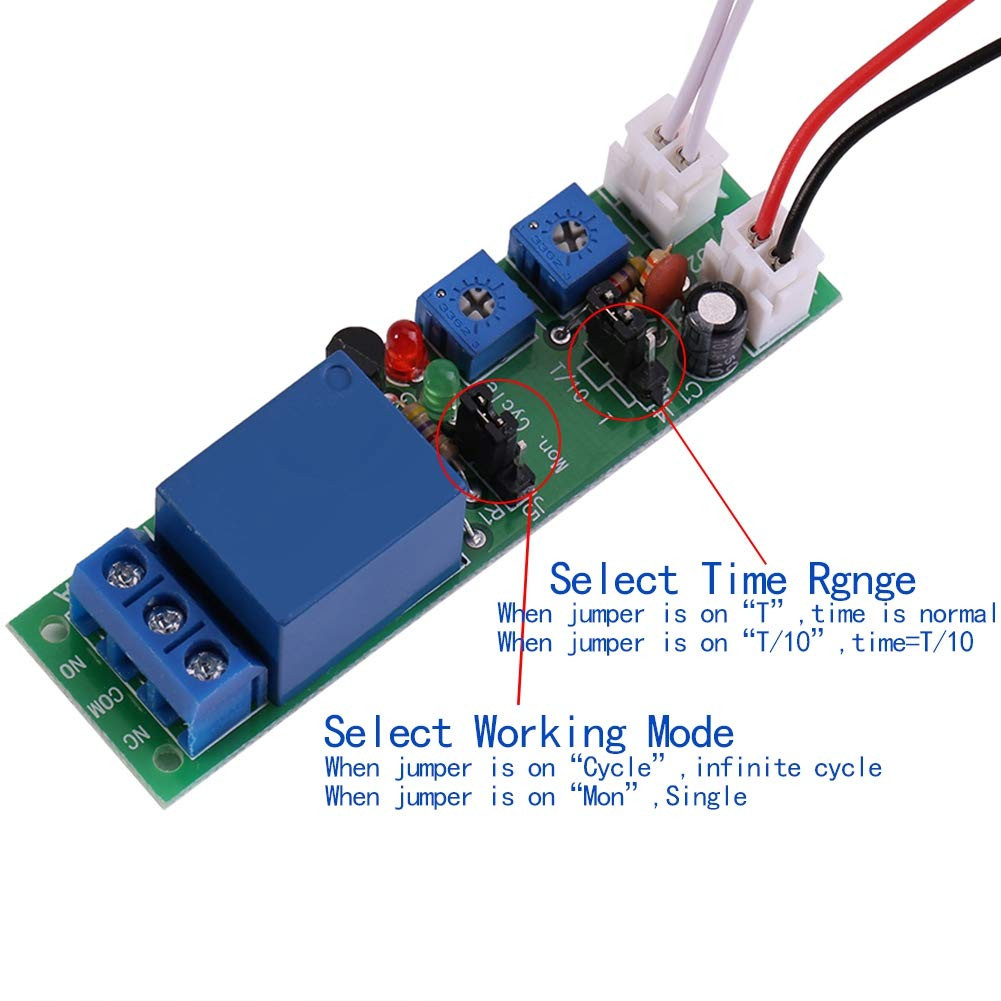 DC12V Adjustable Time Delay Relay Module 0-120 Min