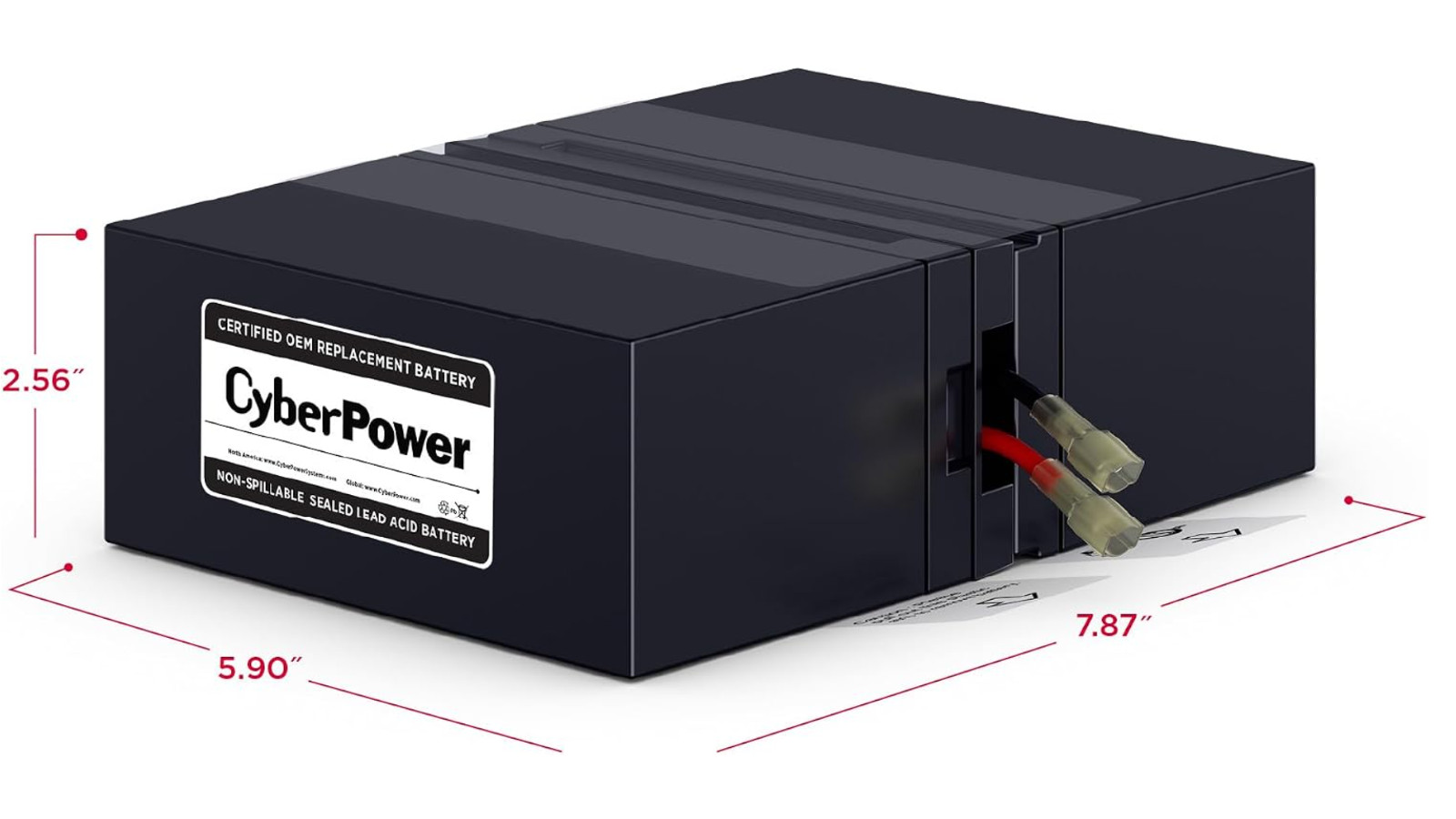 CyberPower RB1295X2D UPS Replacement Battery Cartridge, Black