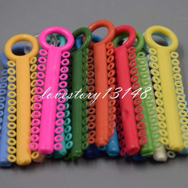 1 Bag(1040 Pcs)Dental Orthodontic Elastic Ligature Tie Colorful Mixed 37 Colors