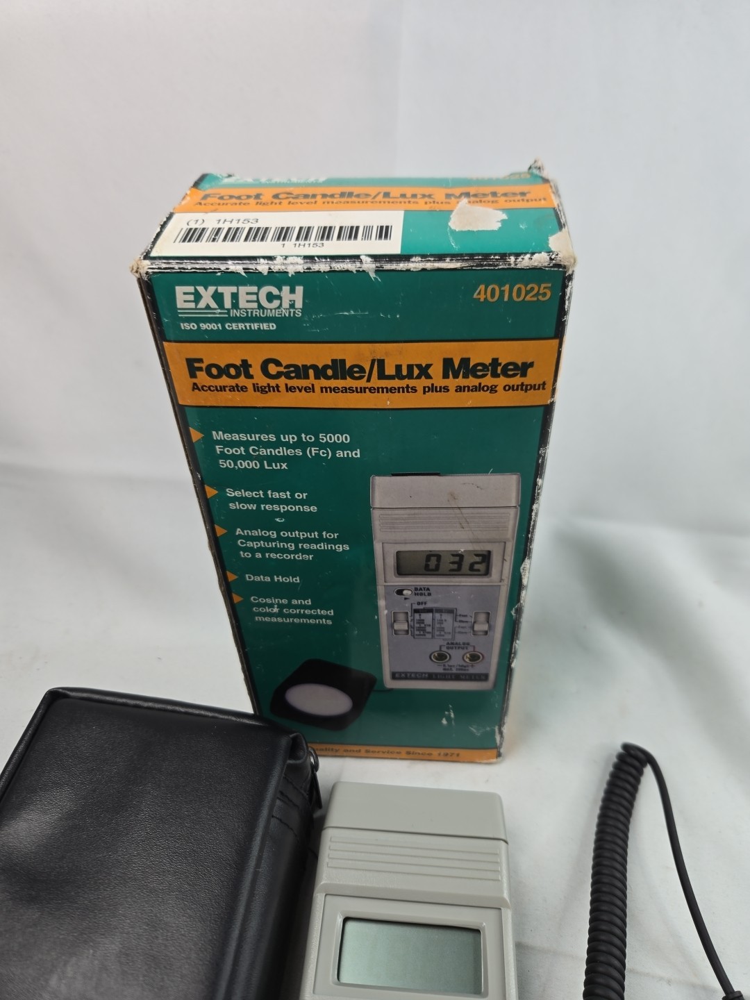 Extech 401025 Digital Light Meter 0-5000 Foot Candles W/ Box – Tested