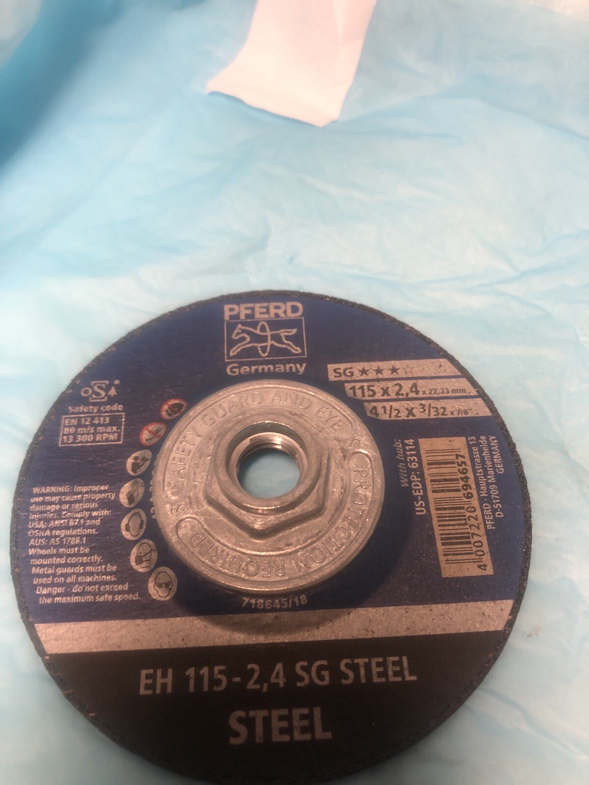 #1 Quality~ PFRD 13,300 RPM Steel Cutting Wheel 4 1/2″x3/32″x 7/8″ Screw
