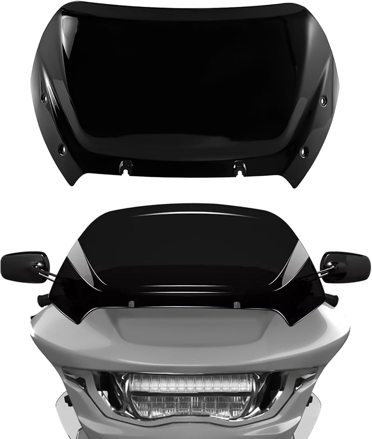 12in Black Windshield for Road Glide CVO FLTRXSE 2023-2024 Dark Tinted