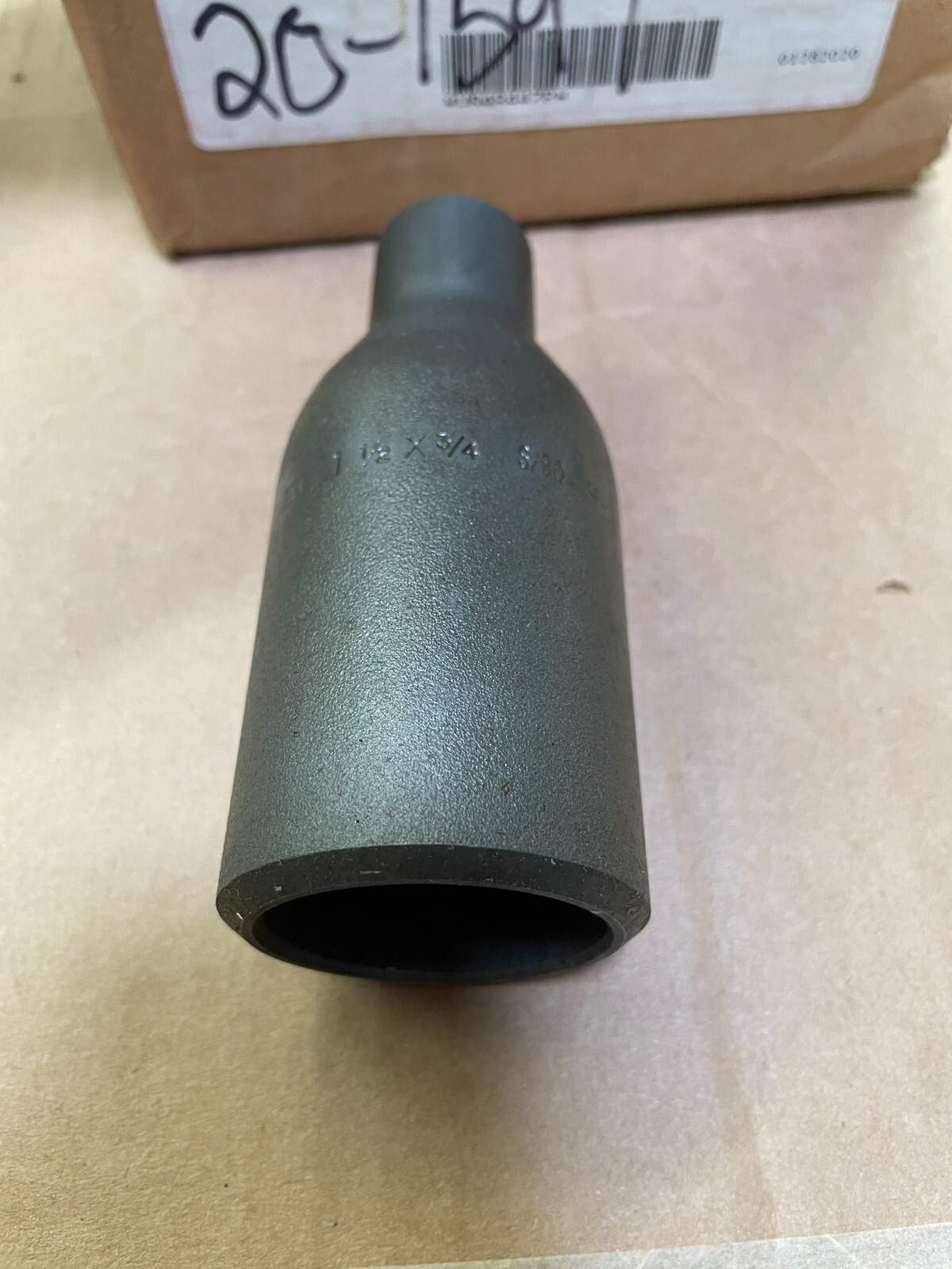 SWAGE NIPPLE 1-1/2″ x 3/4″ Schedule 80 Concentric Bevel x Plain A234 WPBN SP95