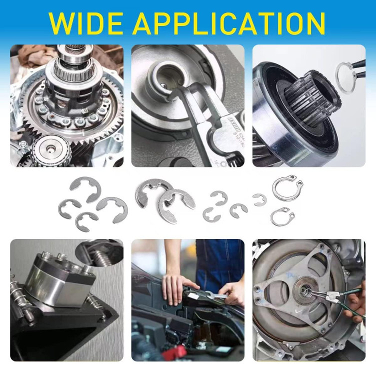 327Pcs Stainless Steel E-Clip Circlip Kit Retaining Ring Assortment Set 24 Sizes