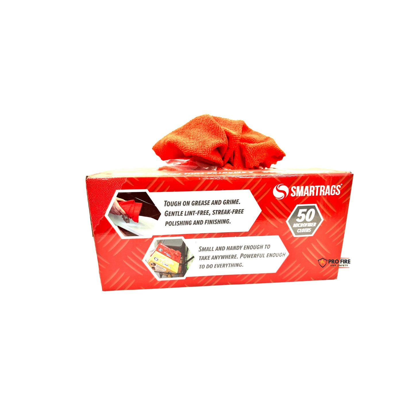 Red SmartRags Microfiber Cloths (Box of 50)