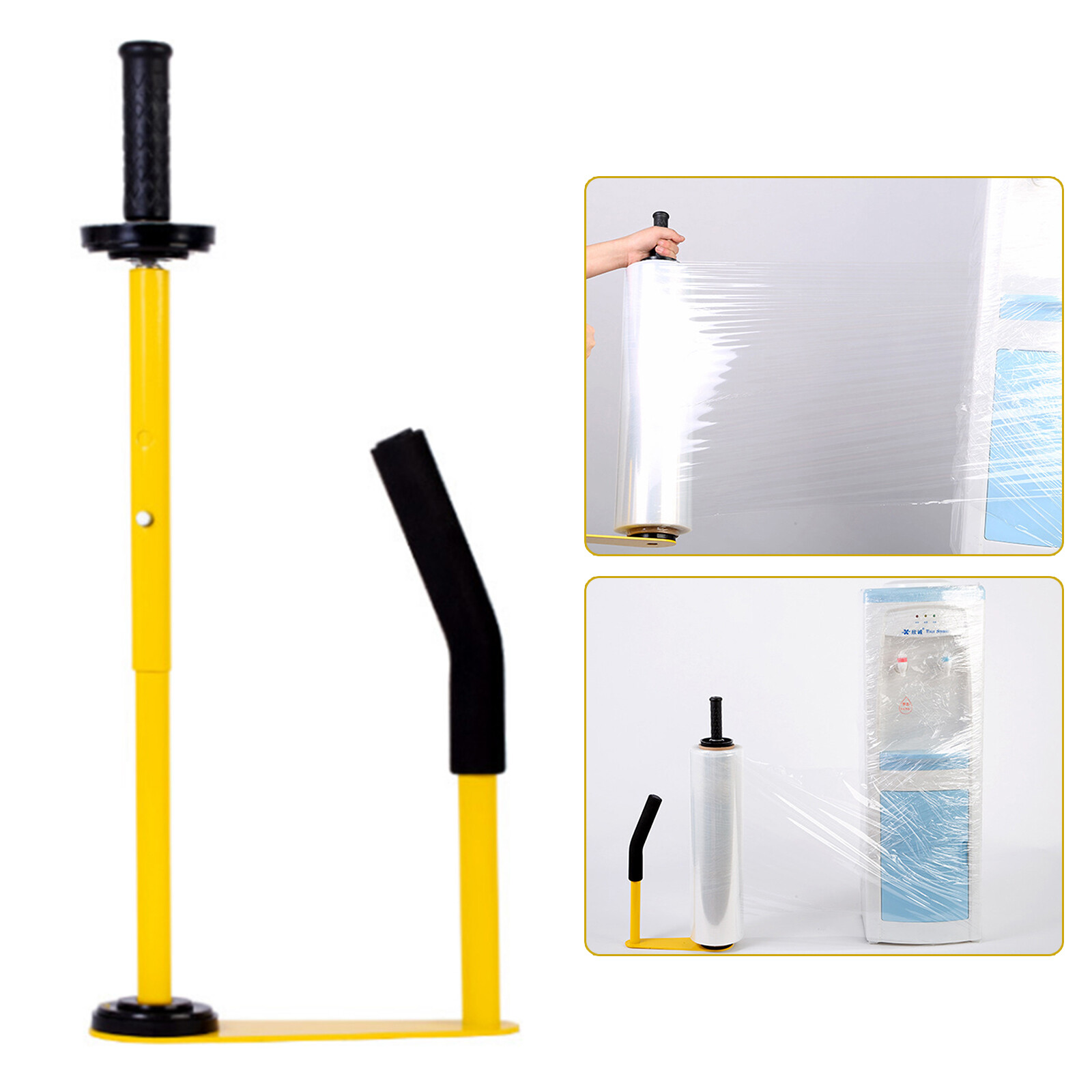 Stretch Film Dispenser Machine Pallet Wrap Dispenser Shrink Wrap Tool W/ Handle