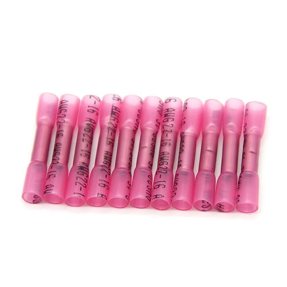 200PCS Heat Shrink But Connector Waterproof Electrical Wire Marine Butt Splice