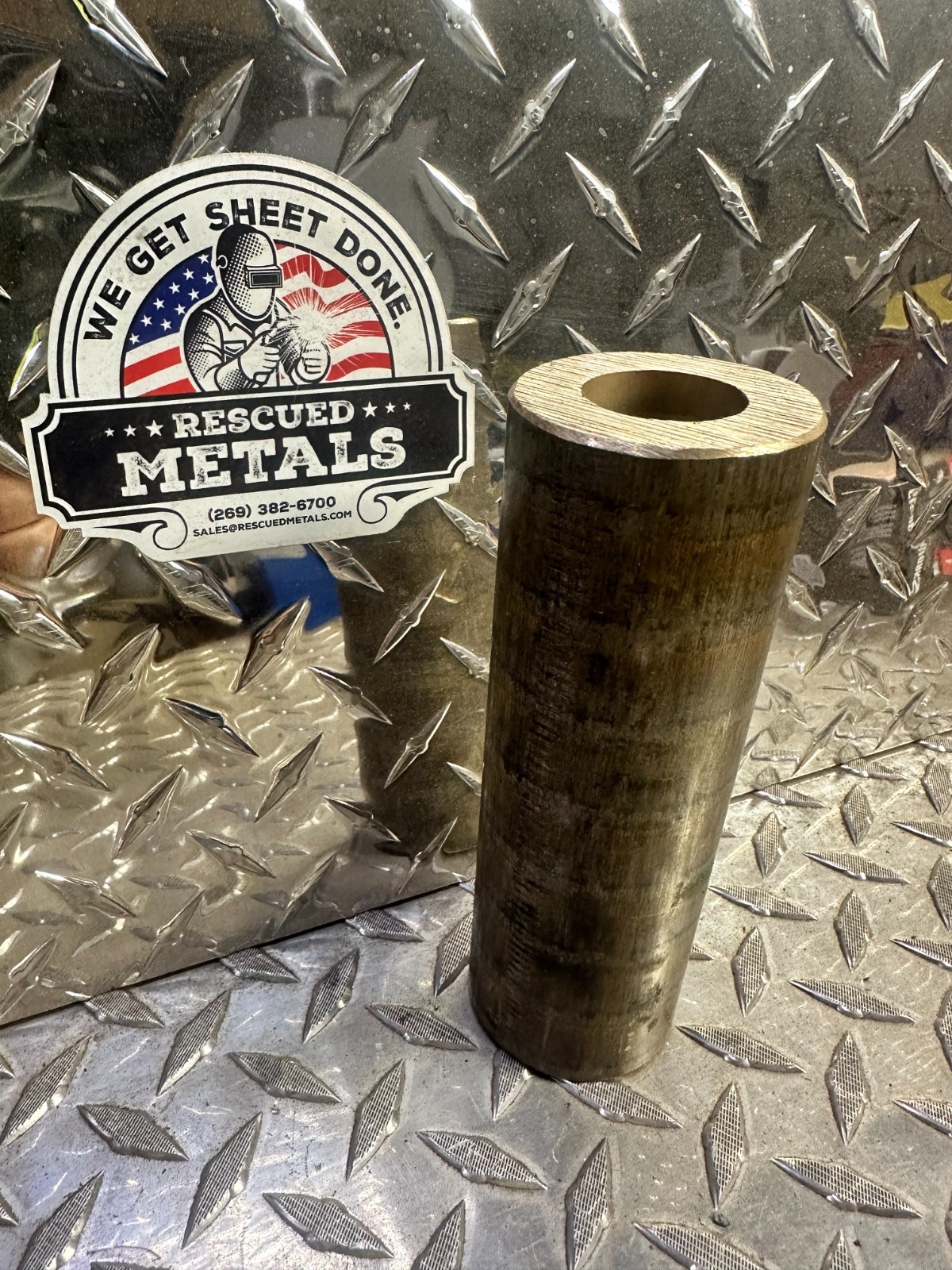 BEARING BRONZE 2″ OD x 1.065 ID x 6 inches long CDA 932 (SAE 660) Round Rod #4.5