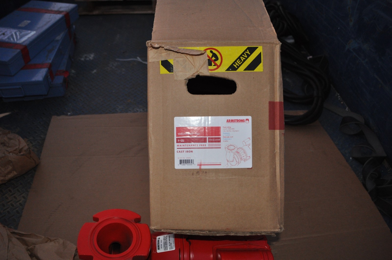 Armstrong CIRCULATOR PUMP 106284MF-132 1/2 HP 3″ FLANGE HYDRONIC S-55 NEW