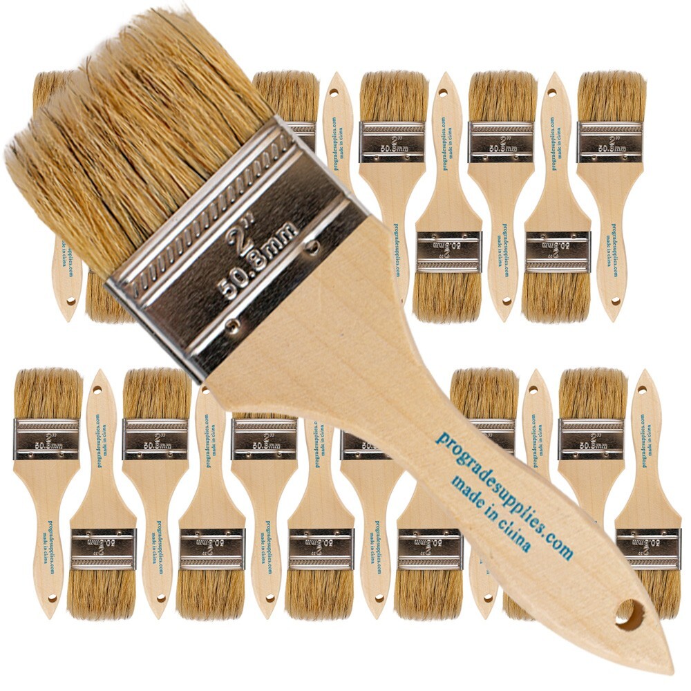 24Pk – 2″ Chip Brushes for Paints, Stains, Varnishes, Glues & Gesso