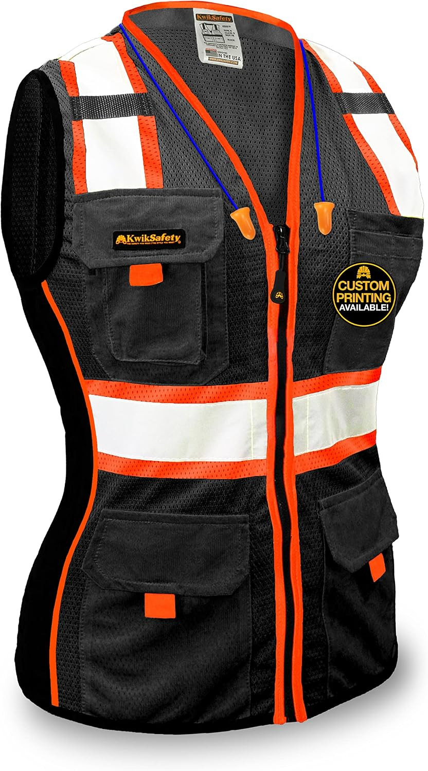 Multi-Color Safety Vest for Women ANSI Class Unrated Hi Vis Vest
