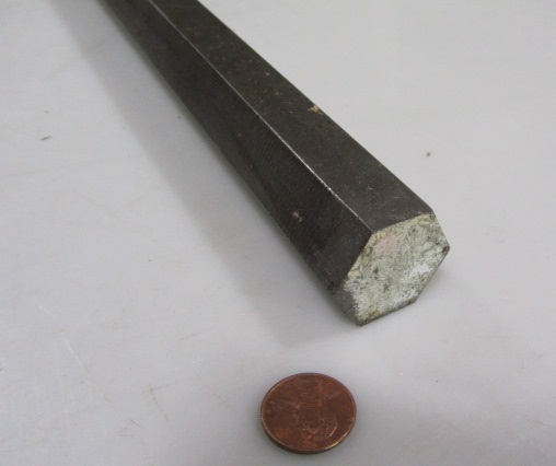 12L14 Carbon Steel Hex Rod 1 1/8″ Hex x 3 Foot Length, 1 Unit