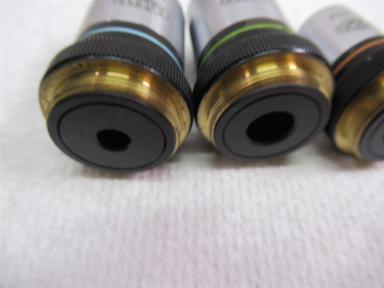 Vintage Olympus Microscope Objective Lens Lot 4x 10x 40x 100x Oil Japan RMS CH