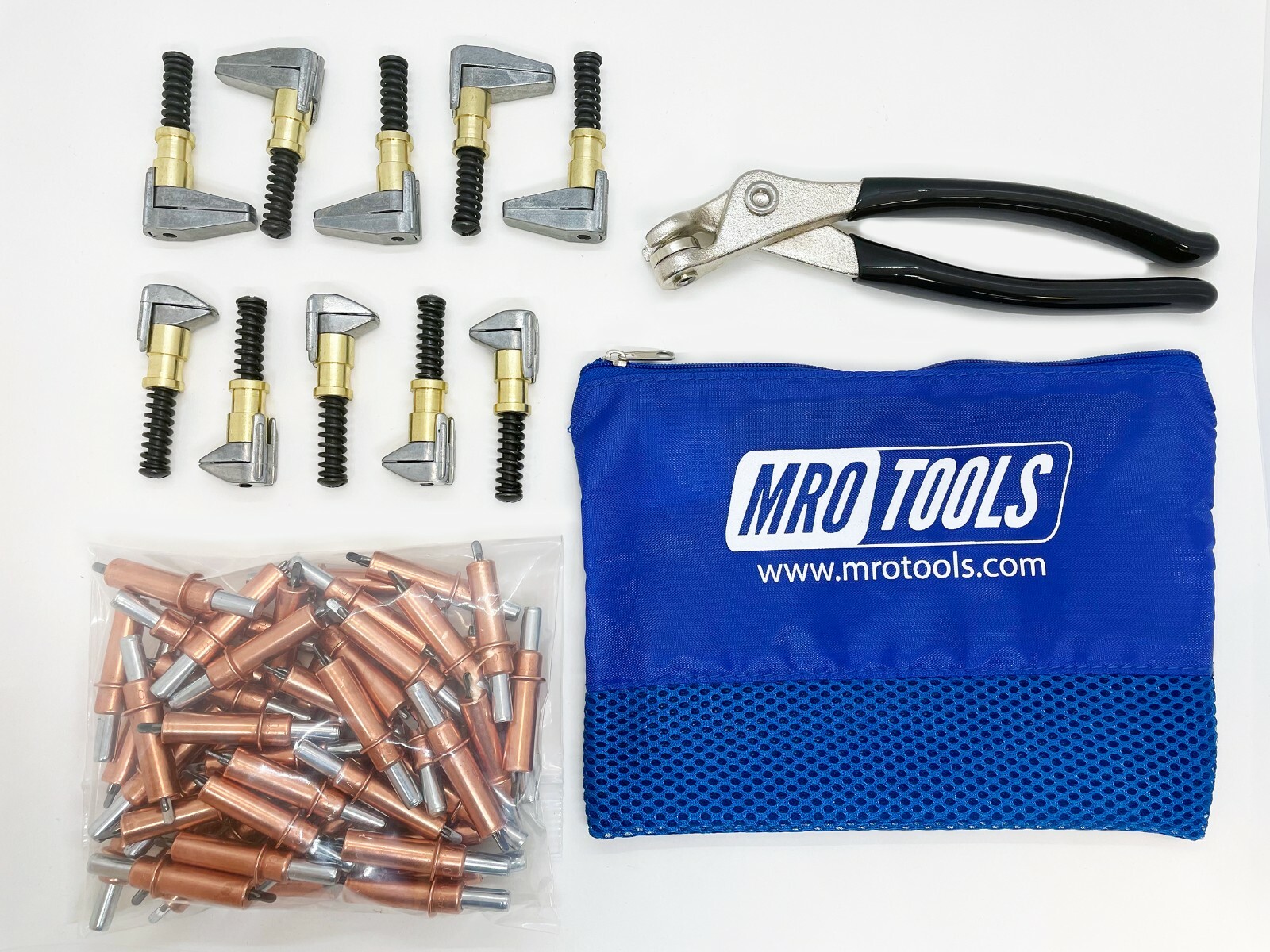 1/8 Cleco Fasteners Complete Kit w/ Pliers, Clamps, Carry Bag (K1S50-1/8SG)