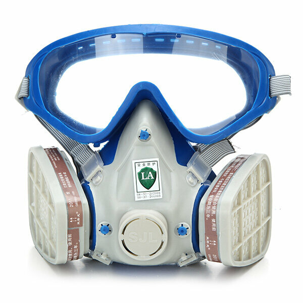 Full Face Gas Mask Respirator Painting Spraying Respirator Facepiece Reusable US