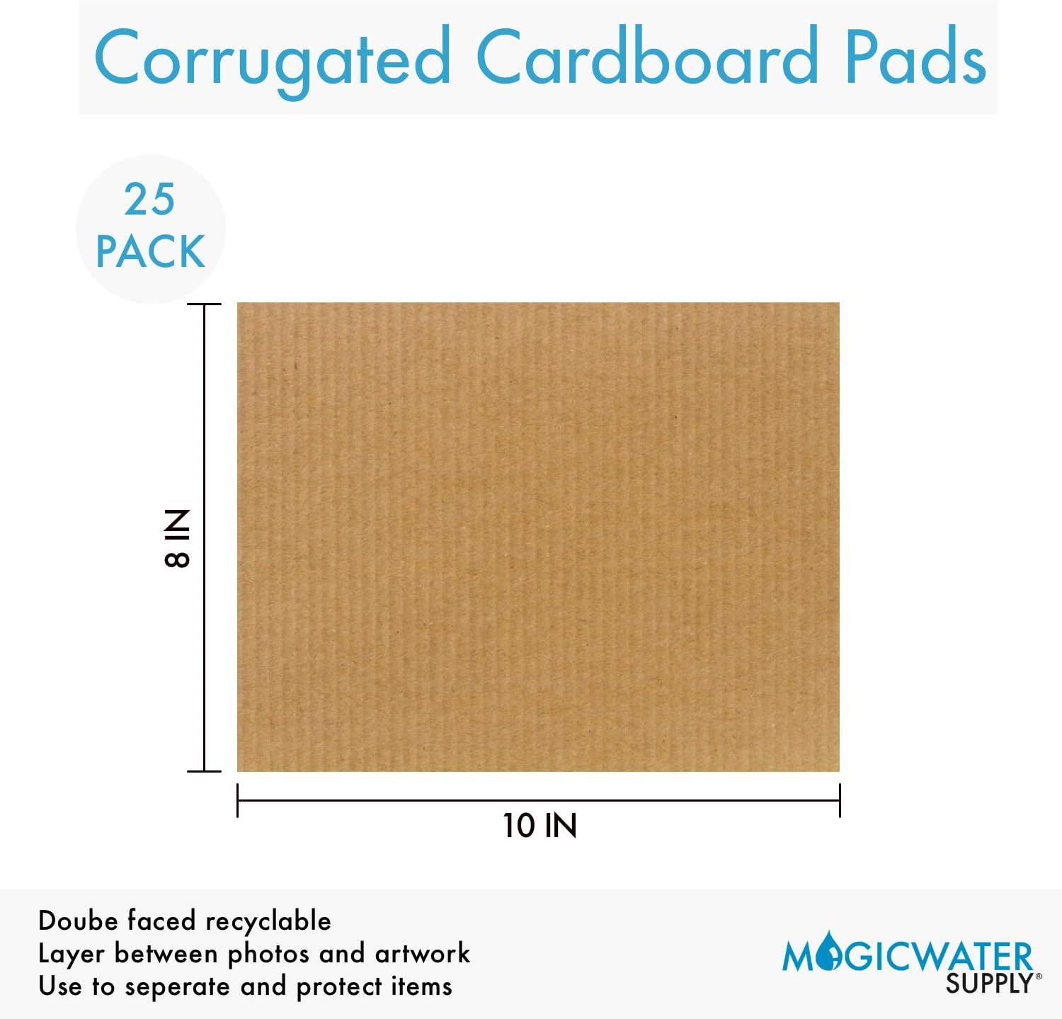 Corrugated Filler Pads 1/8″ Thick – 8 X 10 Inches – 25 Pack
