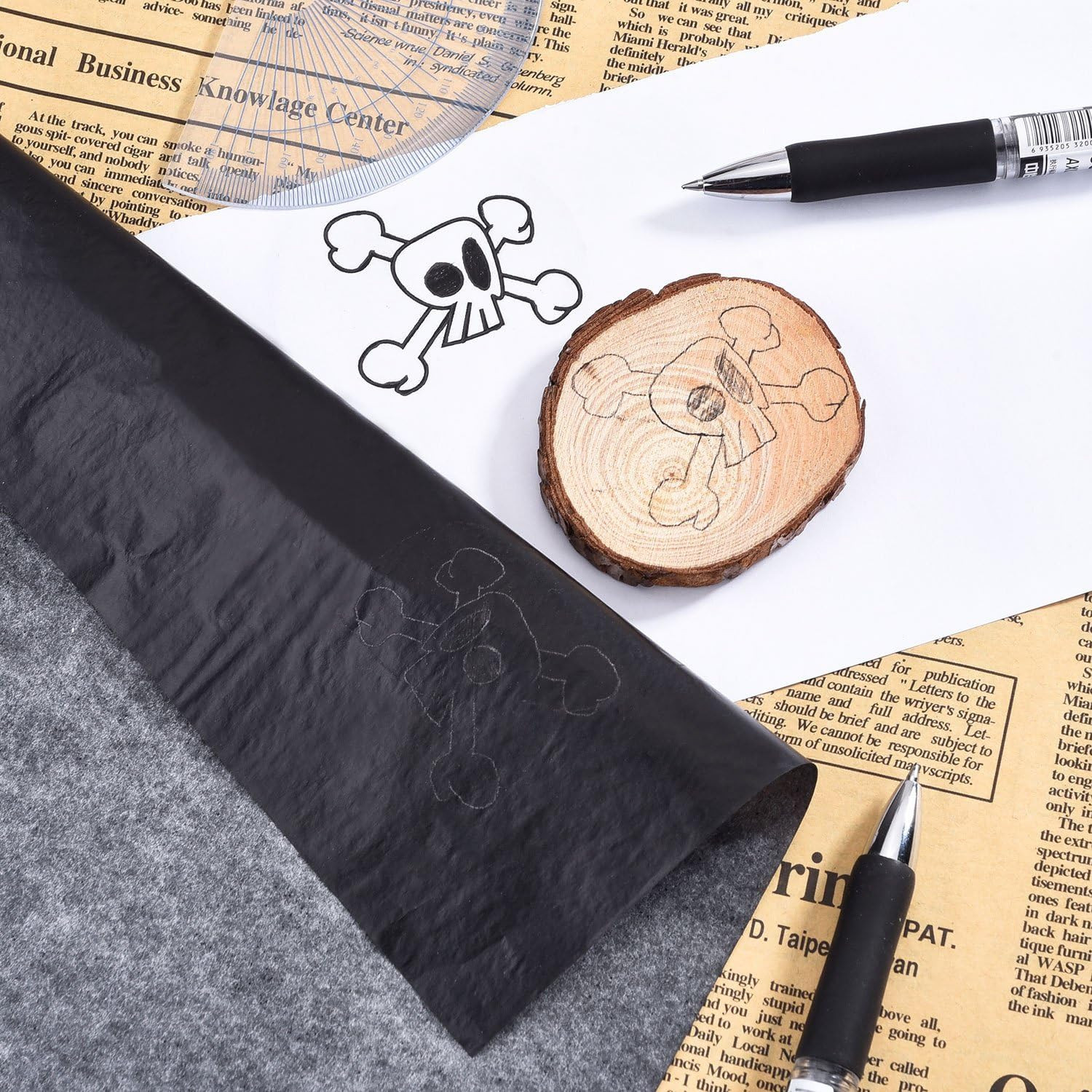 100 Sheets Carbon Transfer Paper 8.5×11 Black Tracing Paper for Art