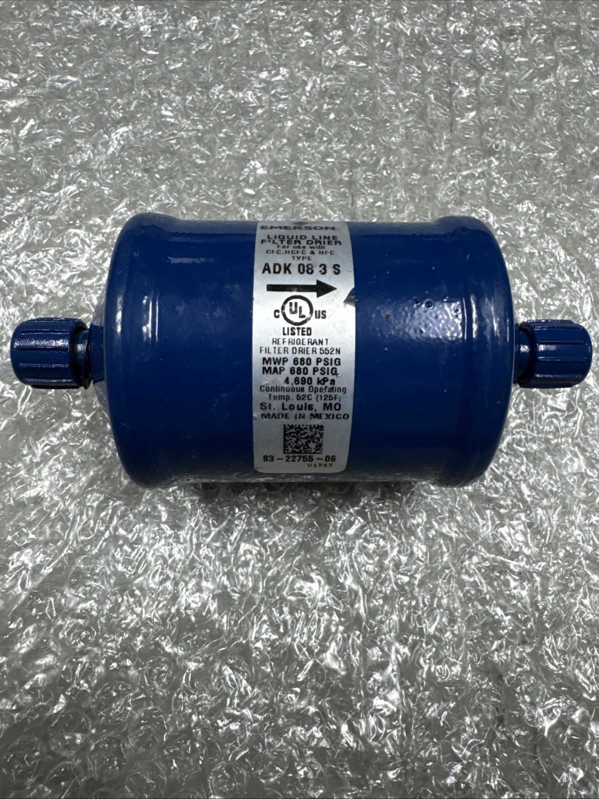 Emerson, 3/8″ ODF Solder, ADK 08 3 S, Liquid Line Filter Drier